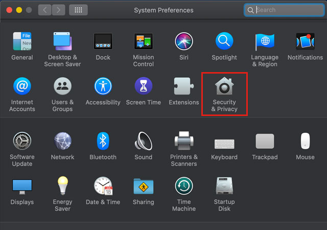 Security & Privacy Screenshot